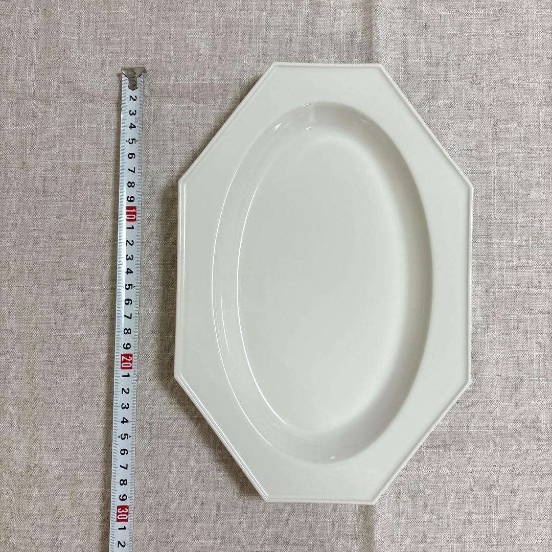 新品未使用 石川隆児 Oval Octagonal plate ホワイト 2枚