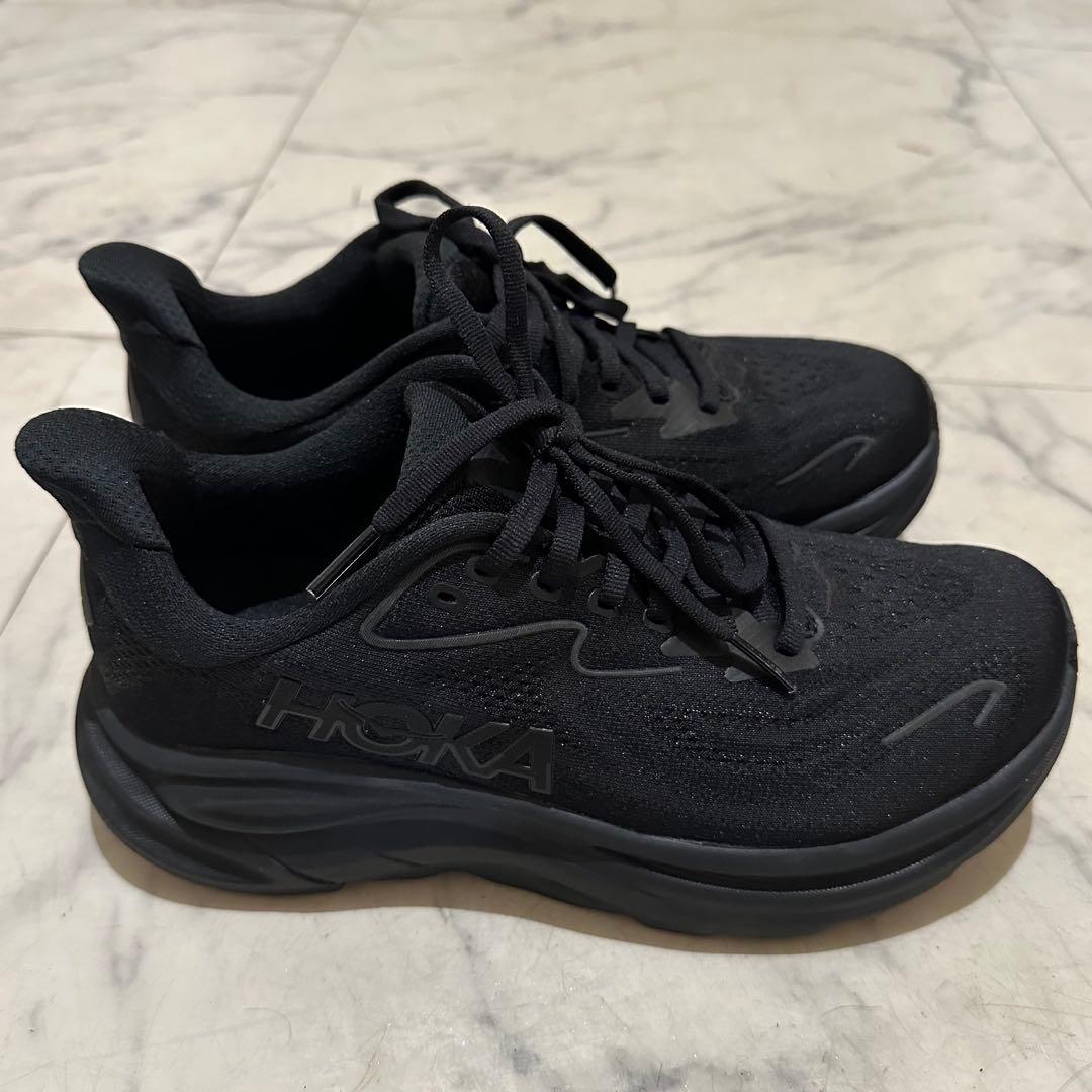 HOKA CLIFTON 10 ブラック ワイド