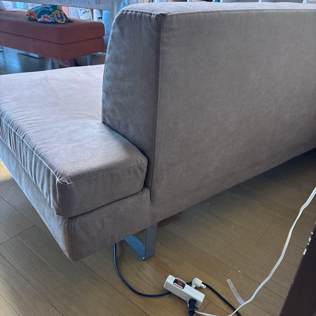 HUKLA/RICCOリコ・D 片アーム３Pソファ3人掛け片肘ダイニングベンチ