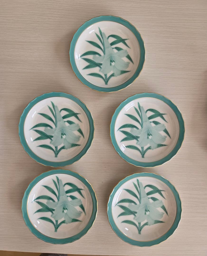 香蘭社 プリンスリリー 銘々皿 5枚セット