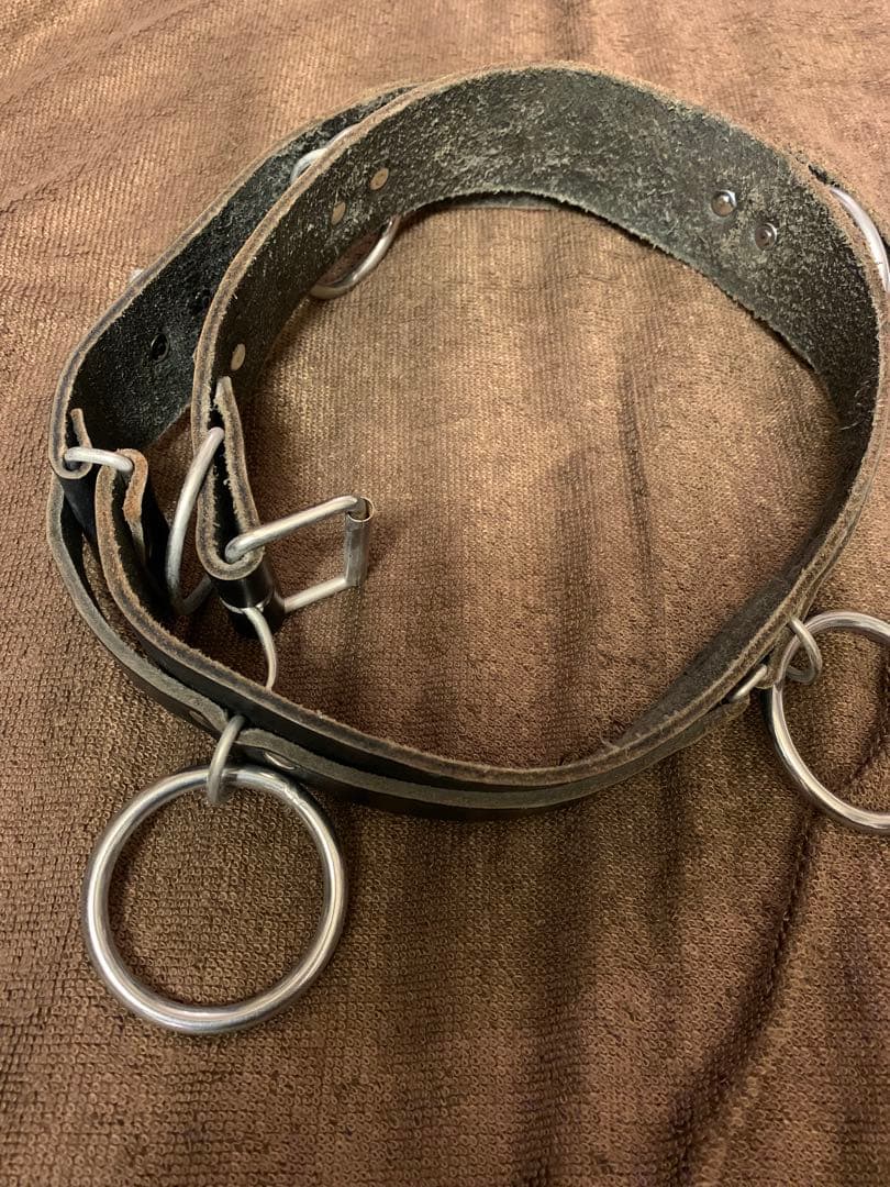 SID リング　レザー ベルト ブラック 5つ穴