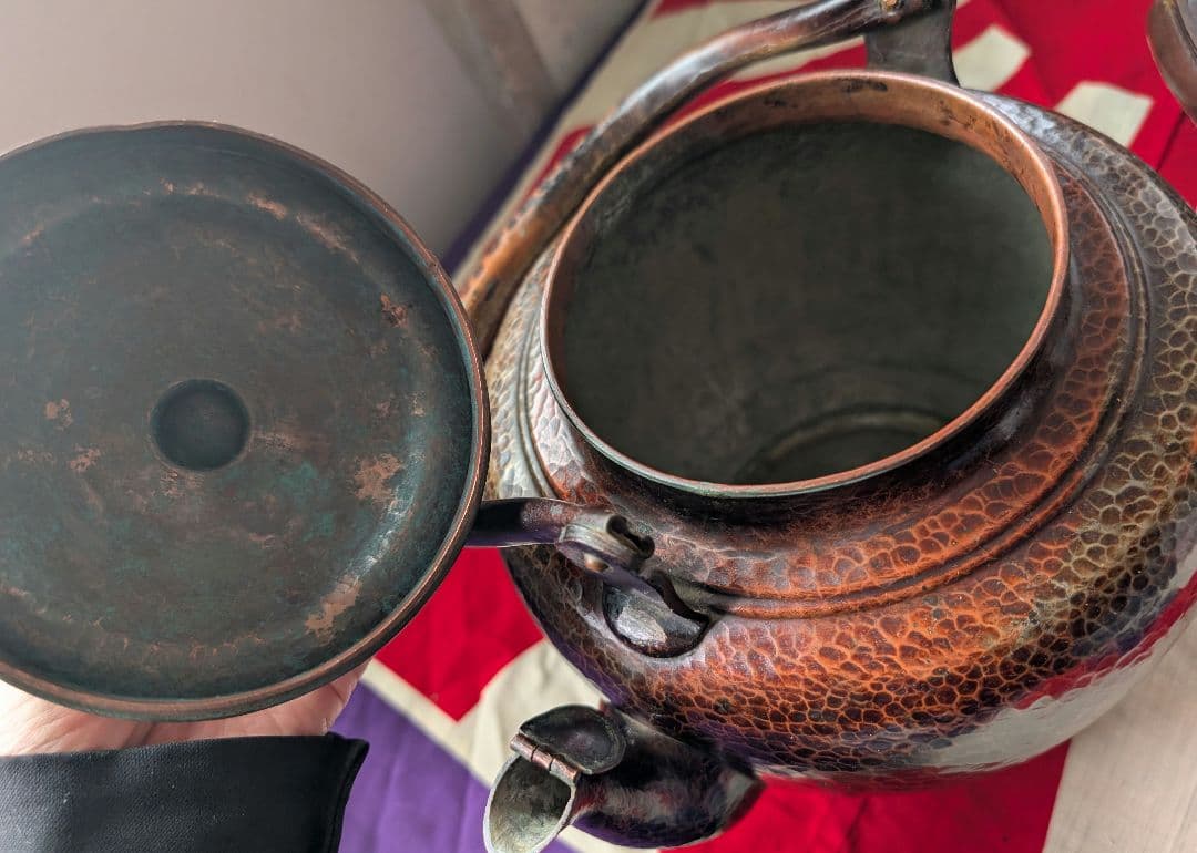 銅製やかん　工芸品　アンティーク　インテリア