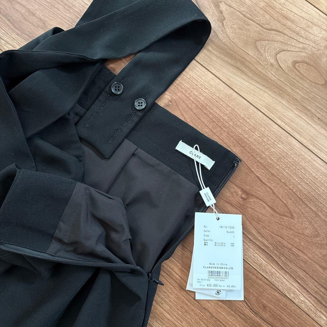 CLANE ハイウエストサスペンダーパンツ ブラック 2025SS