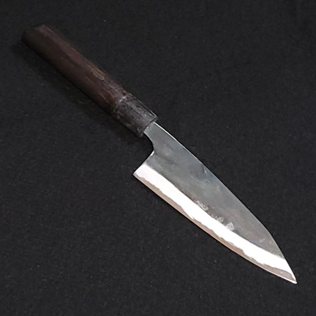 白紙1号 黒打 万能包丁 150㎜ G8041 焼柄 月光作　手作り