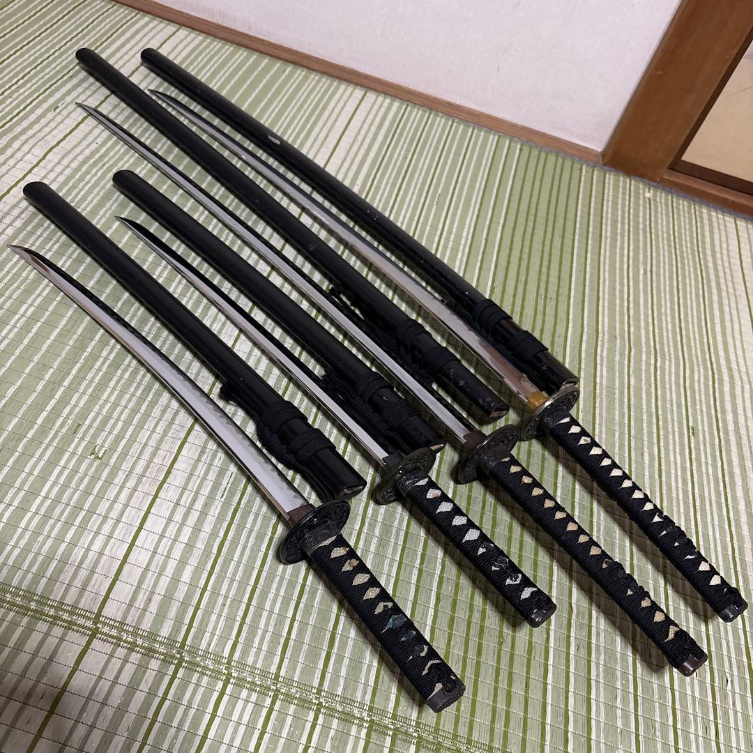 模造刀　模擬刀　武士　侍　伝統工芸　剣　ソード　太刀　　2本　小太刀2本　鍔