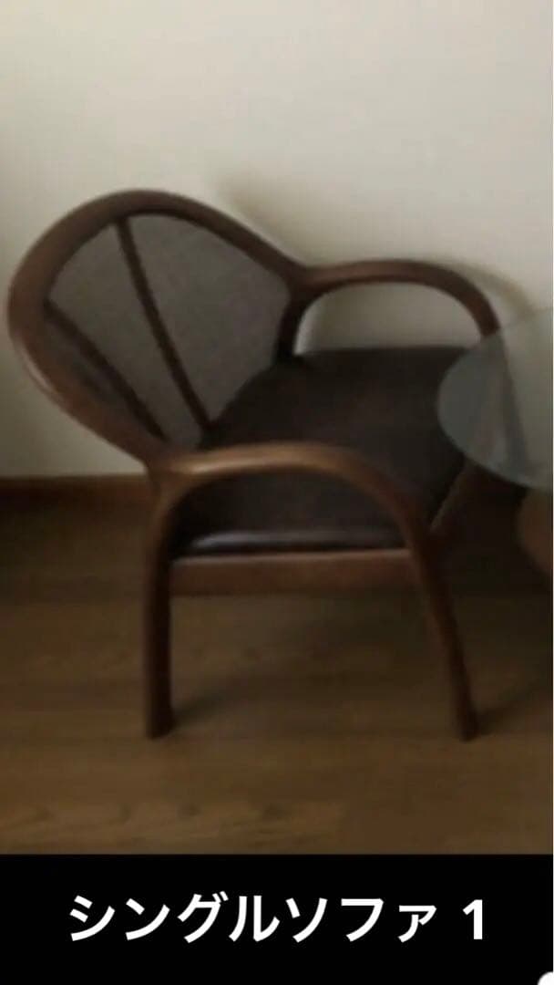 カリモク♦️希少 シングルソファ テーブルセット♦️ヴィンテージ♦️購入価格25万以上
