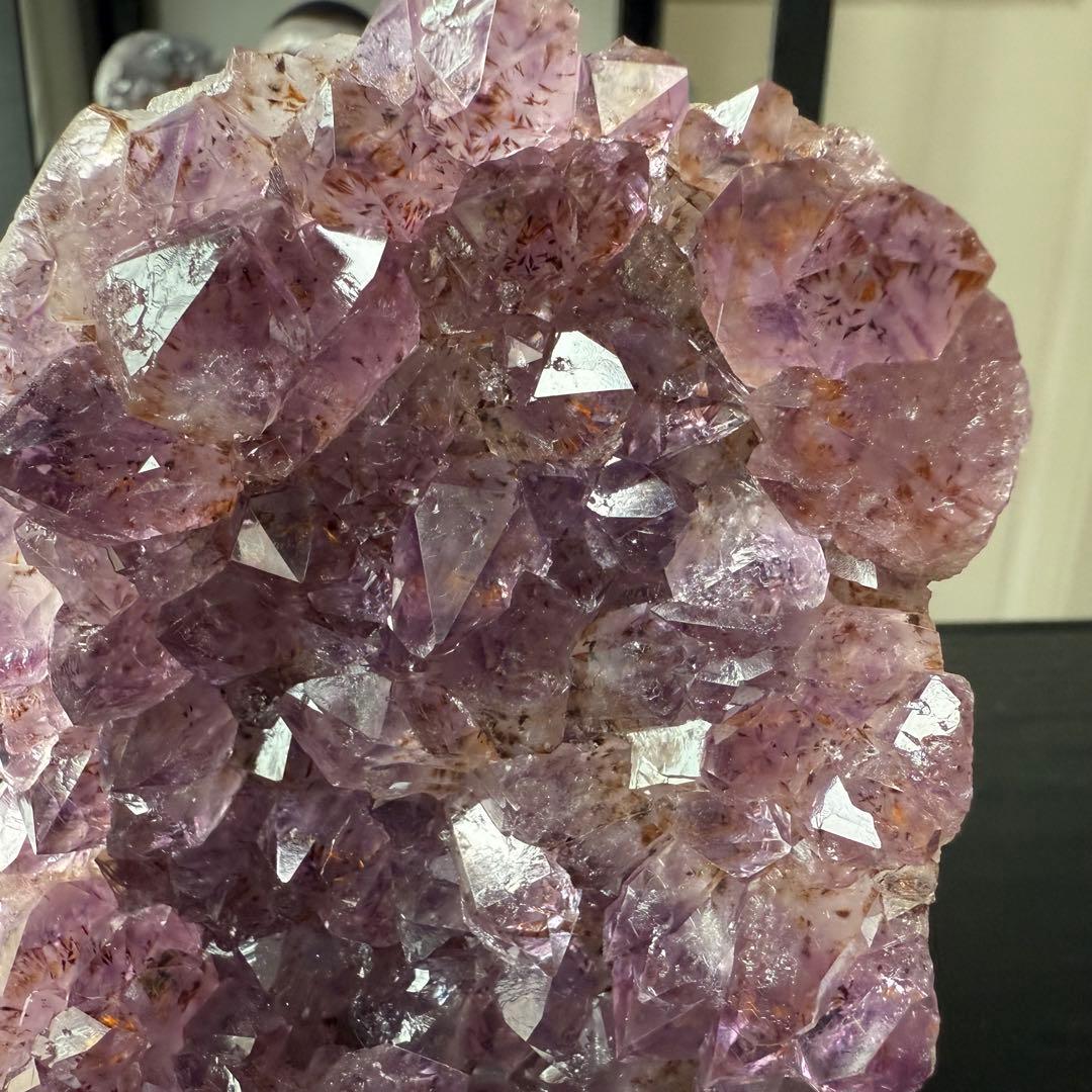 天然石タイチンルチルクォーツ共生アメジストの原石　置物　鉱物NO.010404