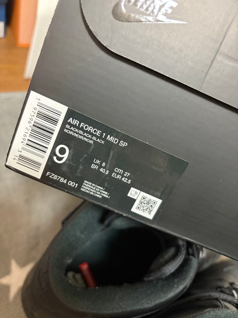 美品　正規　Supreme × Nike Air Force 1 Mid 27