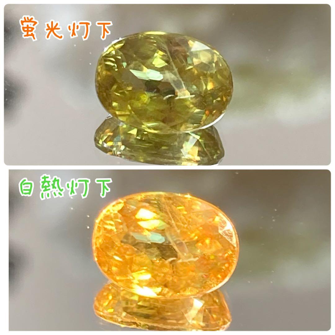 Silver925 18kgp カラーチェンジ スフェーン リング