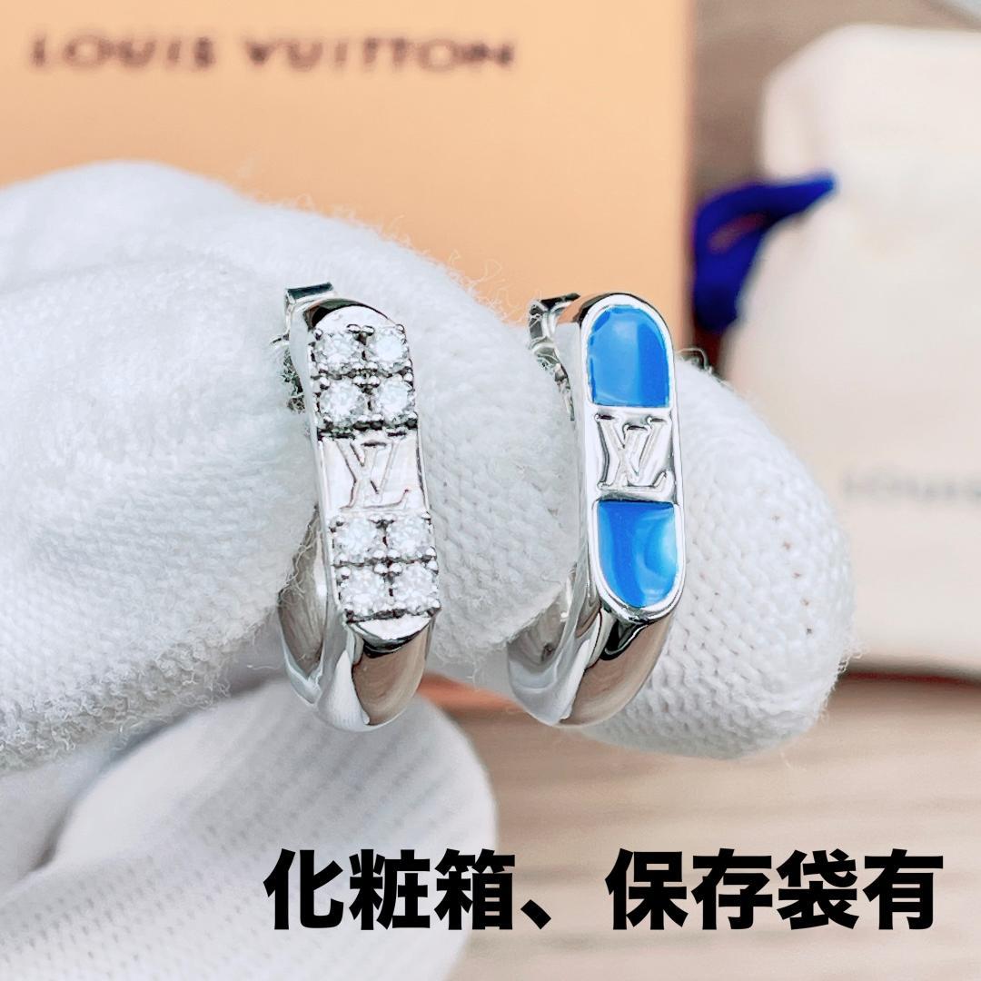 ◇ルイヴィトン◇ M01859 LV ビーズ モノグラム フープ ピアス 両耳用