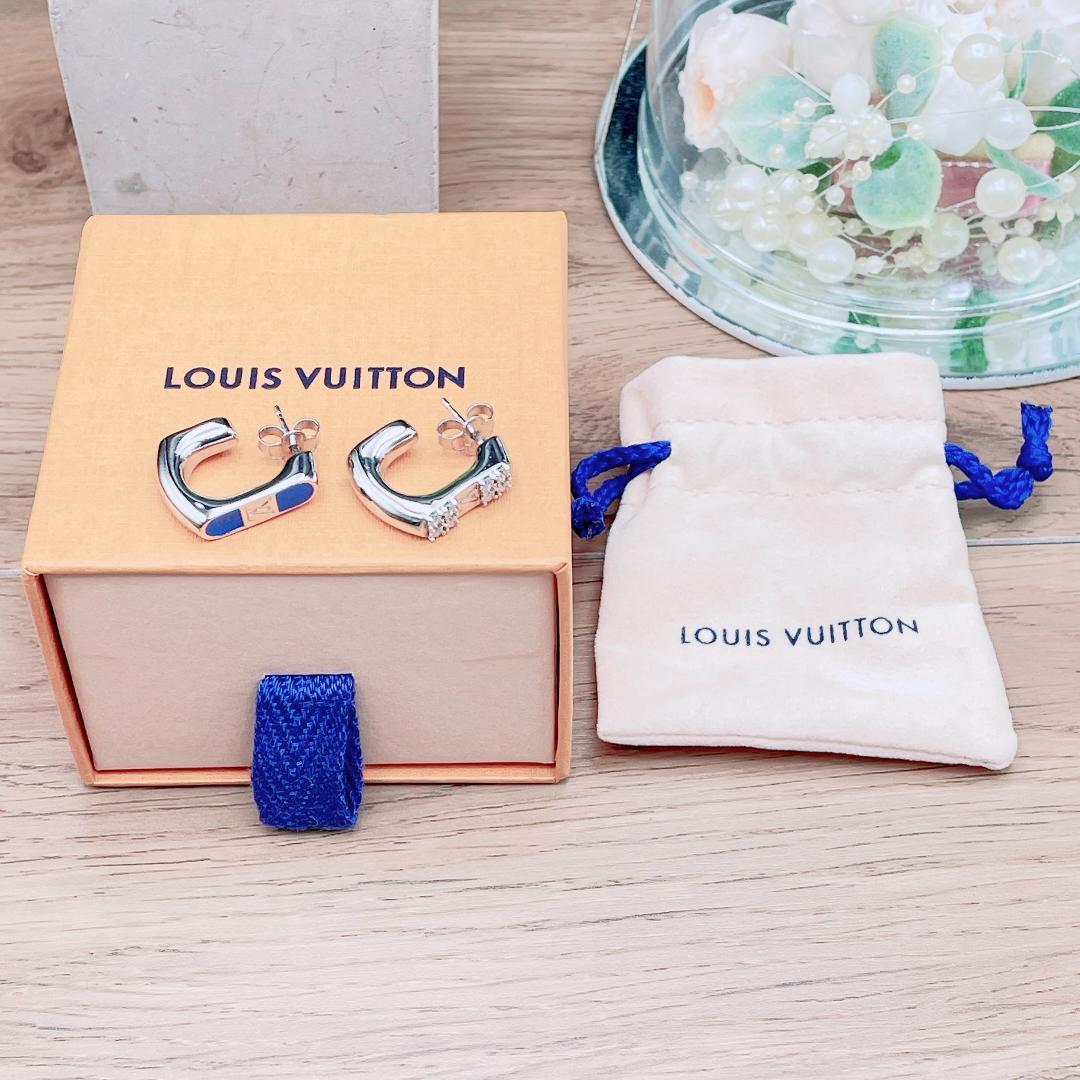 ◇ルイヴィトン◇ M01859 LV ビーズ モノグラム フープ ピアス 両耳用