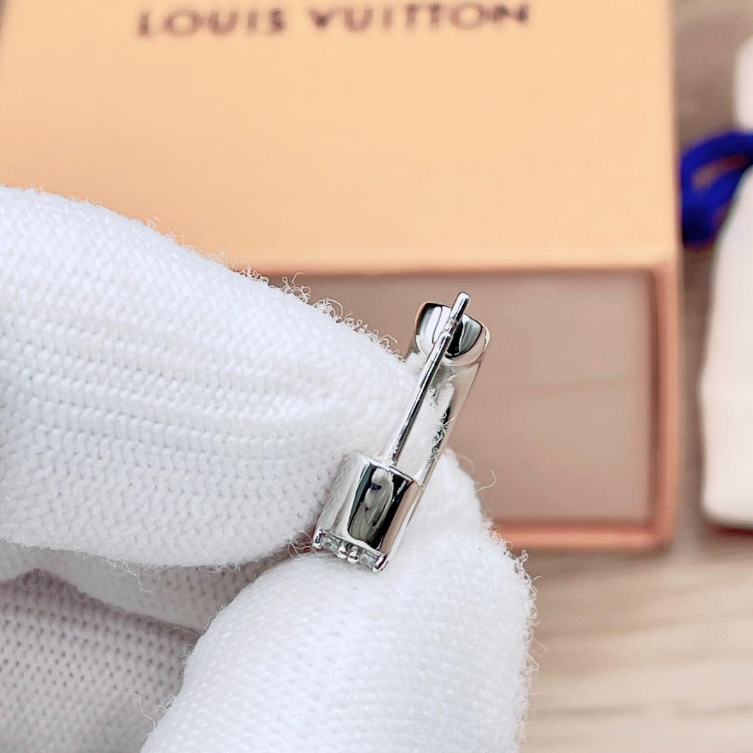 ◇ルイヴィトン◇ M01859 LV ビーズ モノグラム フープ ピアス 両耳用