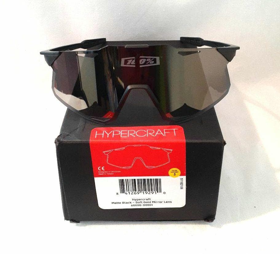 100% HYPERCRAFT ブラック ゴールド ワンハンドレッド サングラス