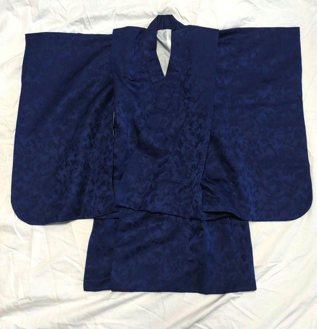 【100cm前後の男の子に】753　キョウエツ 着物セット 鷹宝船 ブルー