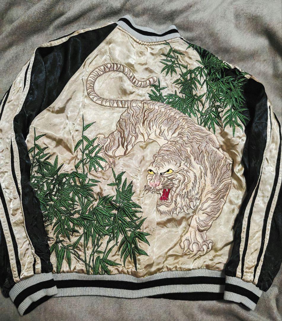 SCRIPT 日本 ２面用 スカジャン 限定虎 unisex 100％silk