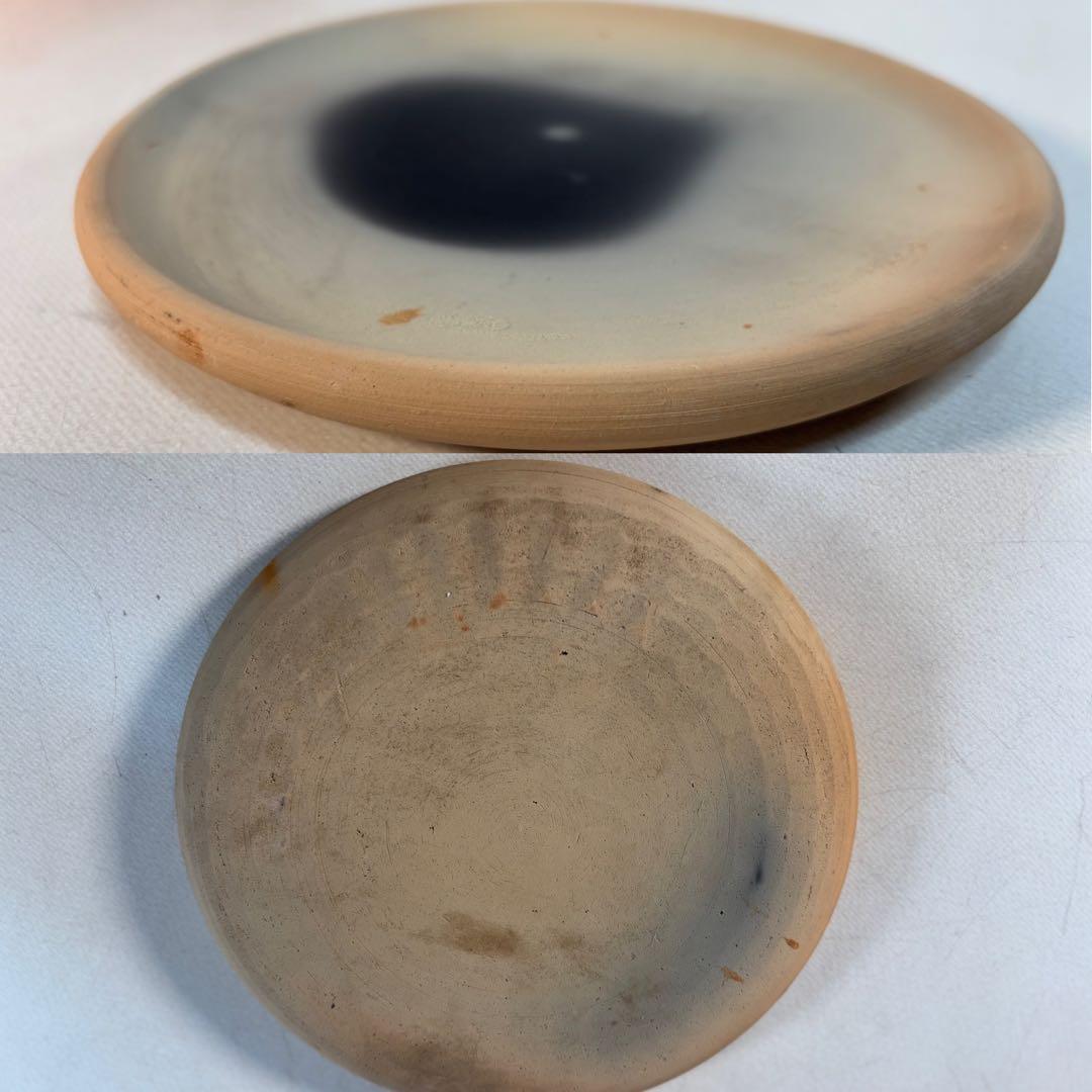 陶器製茶道具 鳳凰風炉　茶釜　敷板(皿)付き