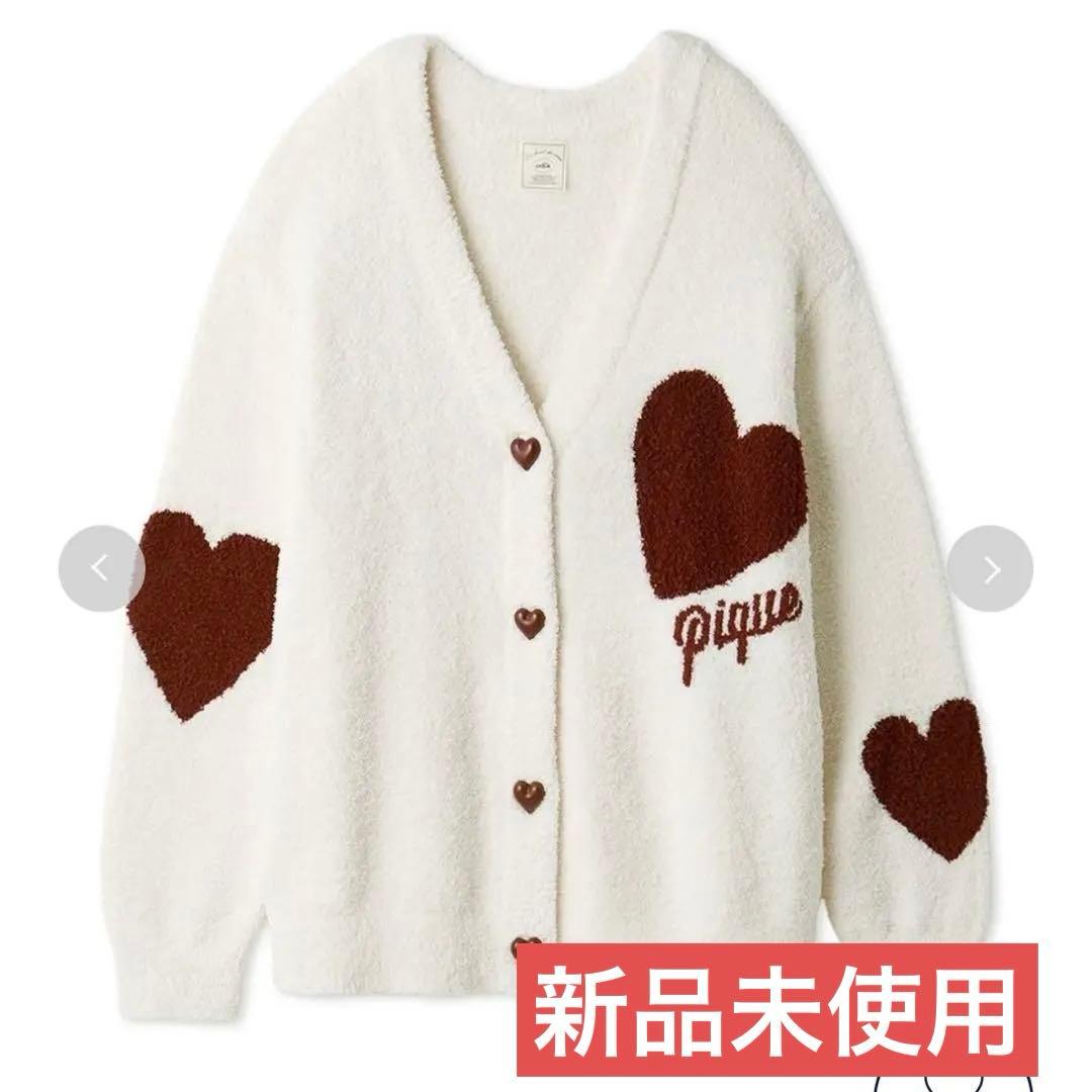 【ジェラピケONLINE限定】【UNISEX】ハートジャガードカーディガン