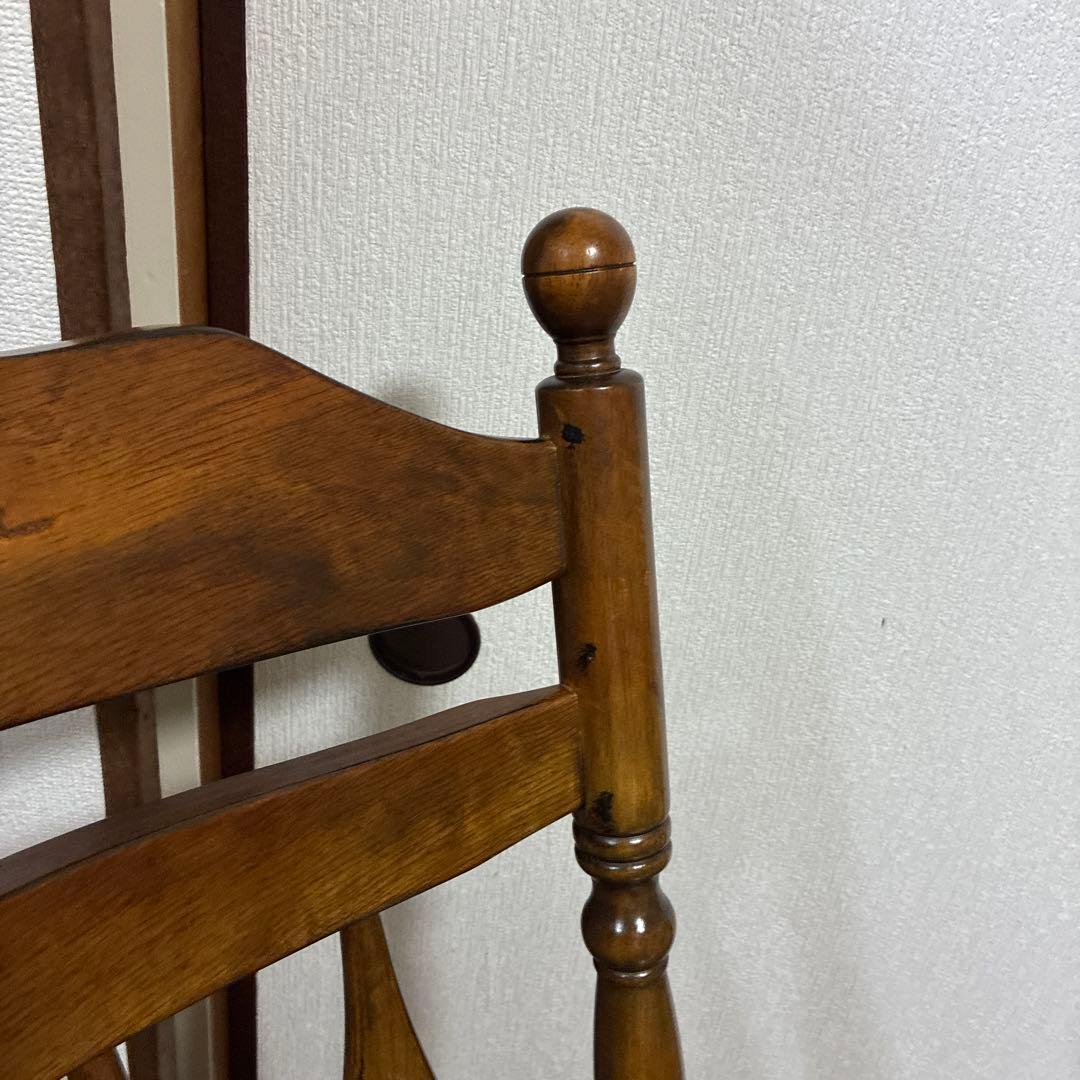 【タイムセール】19900→19000円 ロッキングチェア 椅子　肘掛け付 彫刻