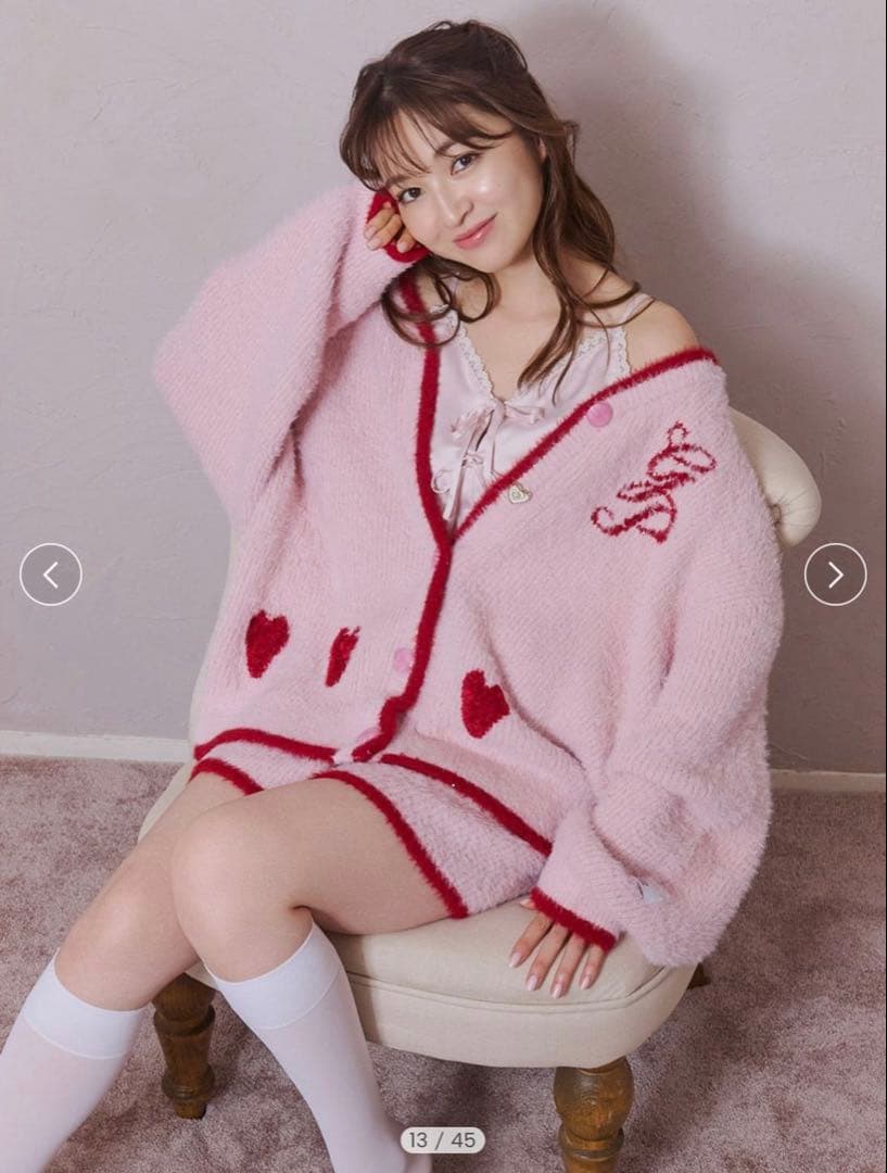 ジェラートピケ ジェラピケ ラメフェザーカーディガン&ショートパンツセット