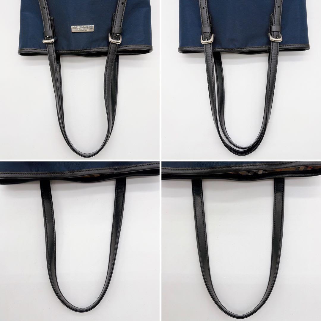 美品✨【バーバリーズブルーレーベル】バケツ型トートバッグ ノバチェック ネイビー
