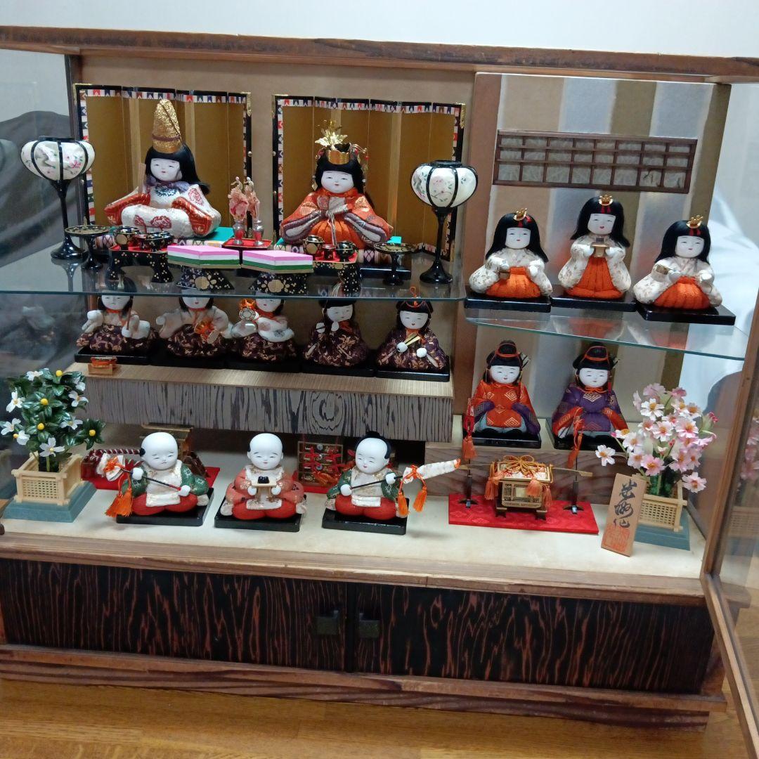 人間国宝　初代原米州作　雛人形　木目込み人形　昭和レトロ　ケース付き