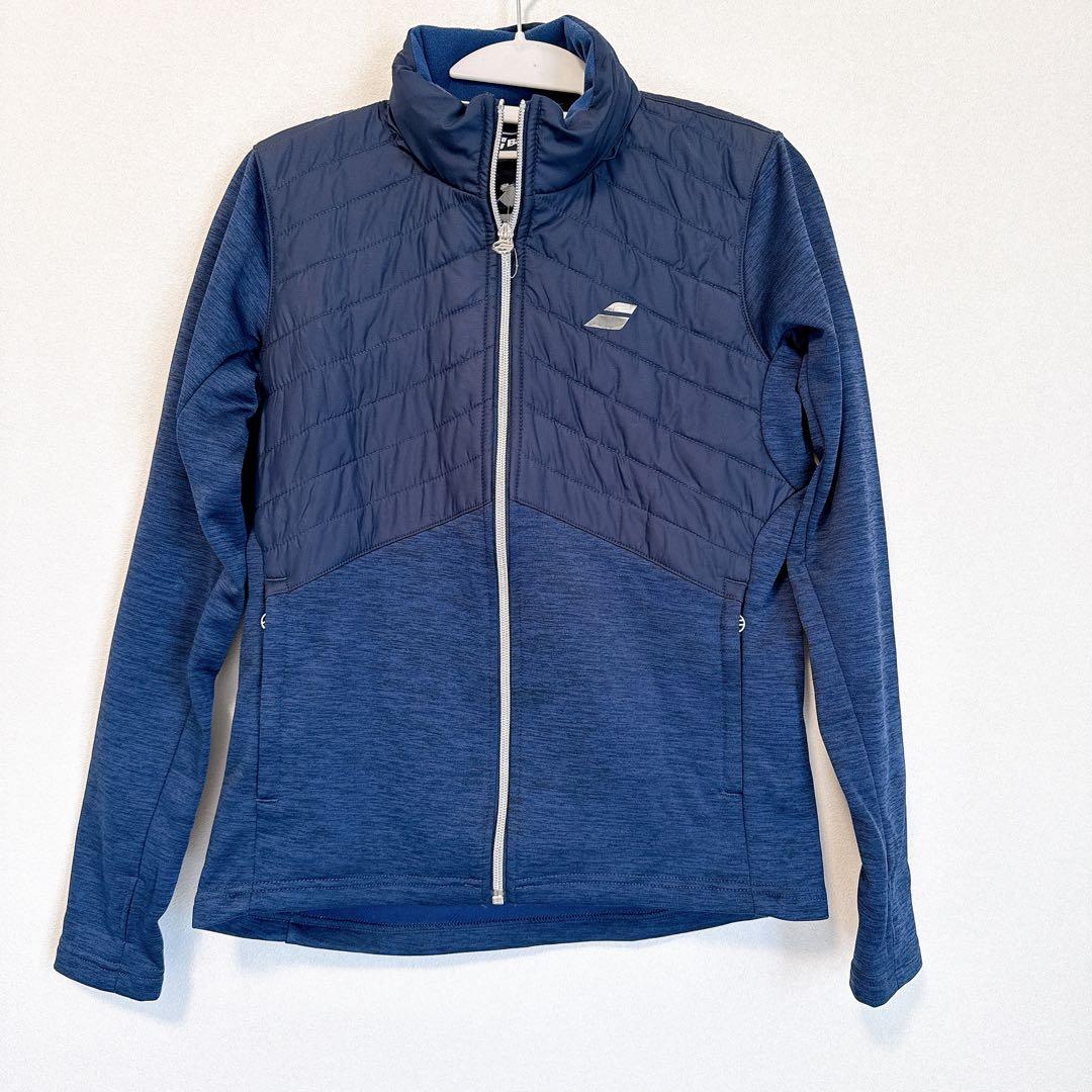 新品　Babolat ネイビー ジップアップジャケット　レディース　M　テニス