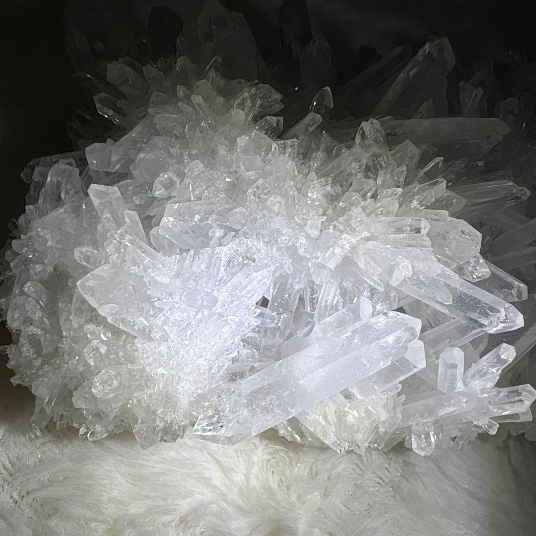 水晶クラスター　菊花水晶　ブレスレット浄化　天然石　置物