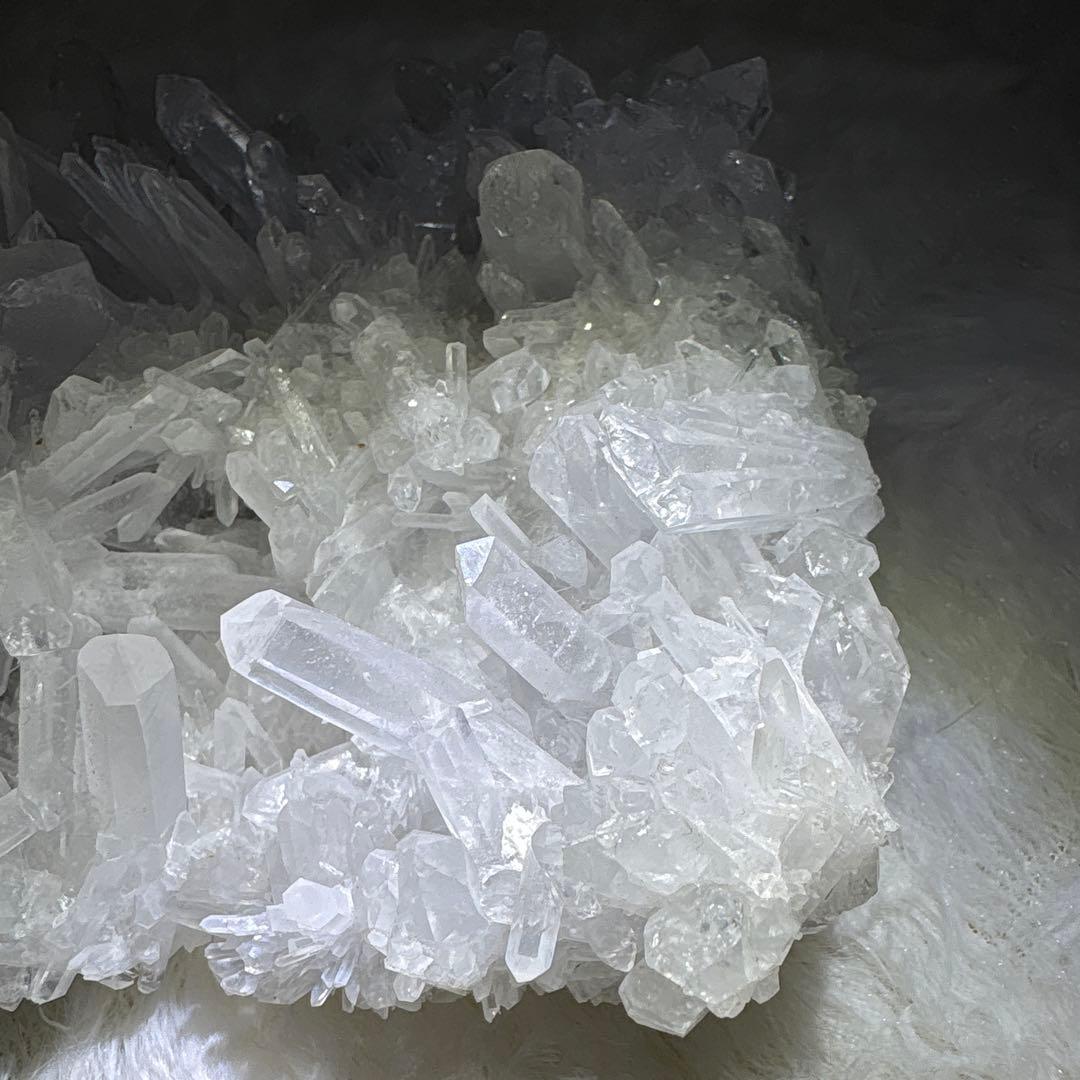 水晶クラスター　菊花水晶　ブレスレット浄化　天然石　置物
