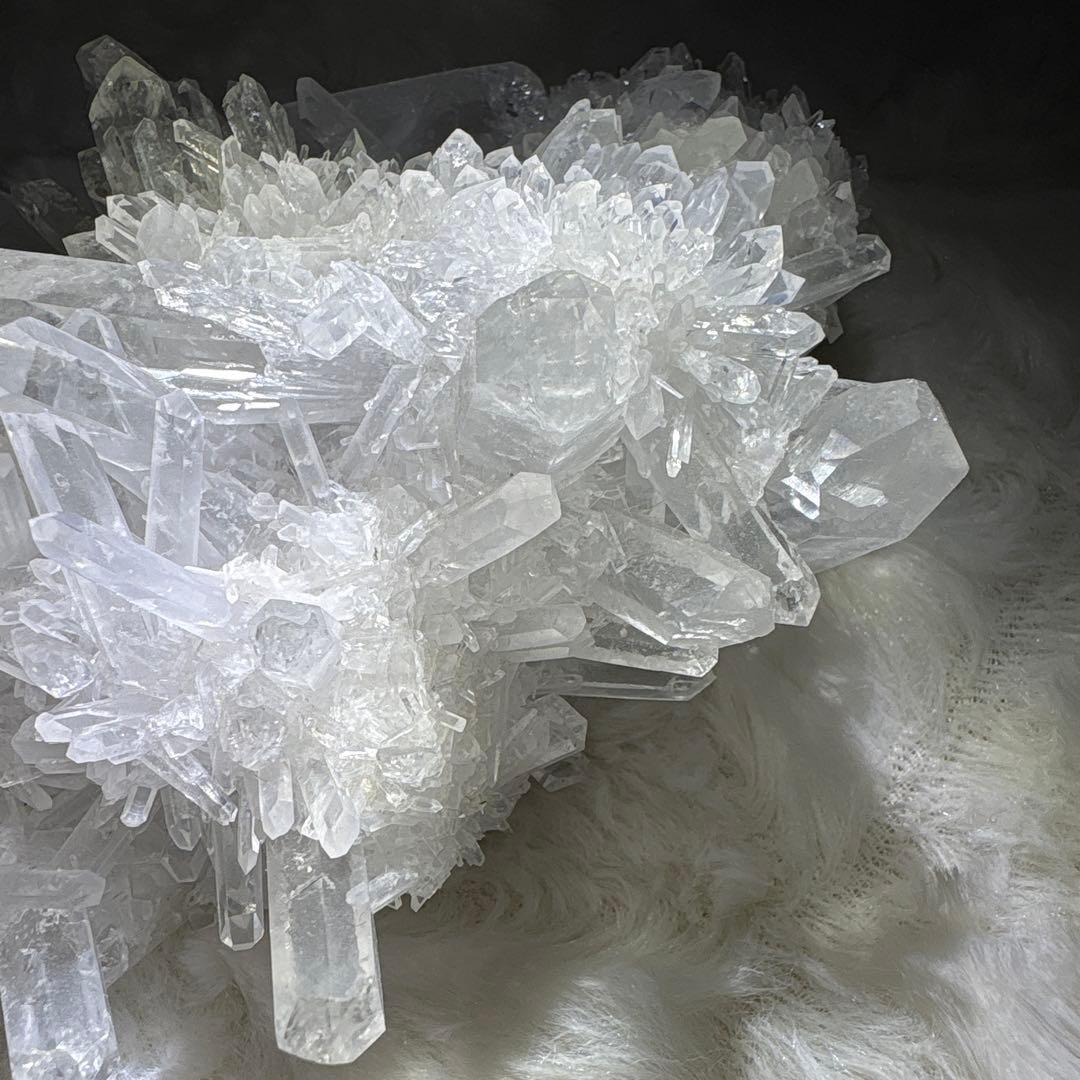 水晶クラスター　菊花水晶　ブレスレット浄化　天然石　置物