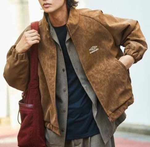 UMBRO Brushed Stand Collar Blouson　ブラウン