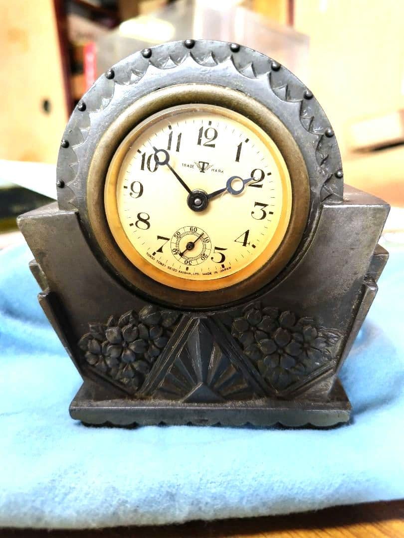 東京時計製造　銅製　置き時計　アンティーク　ビンテージ【ジャンク品】