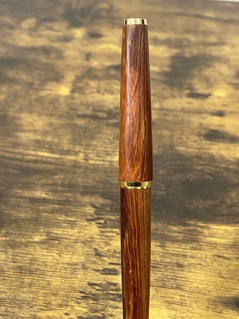 美品　1971年製　初代カスタム　高級天然　イタヤカエデ 大型18金　F 万年筆