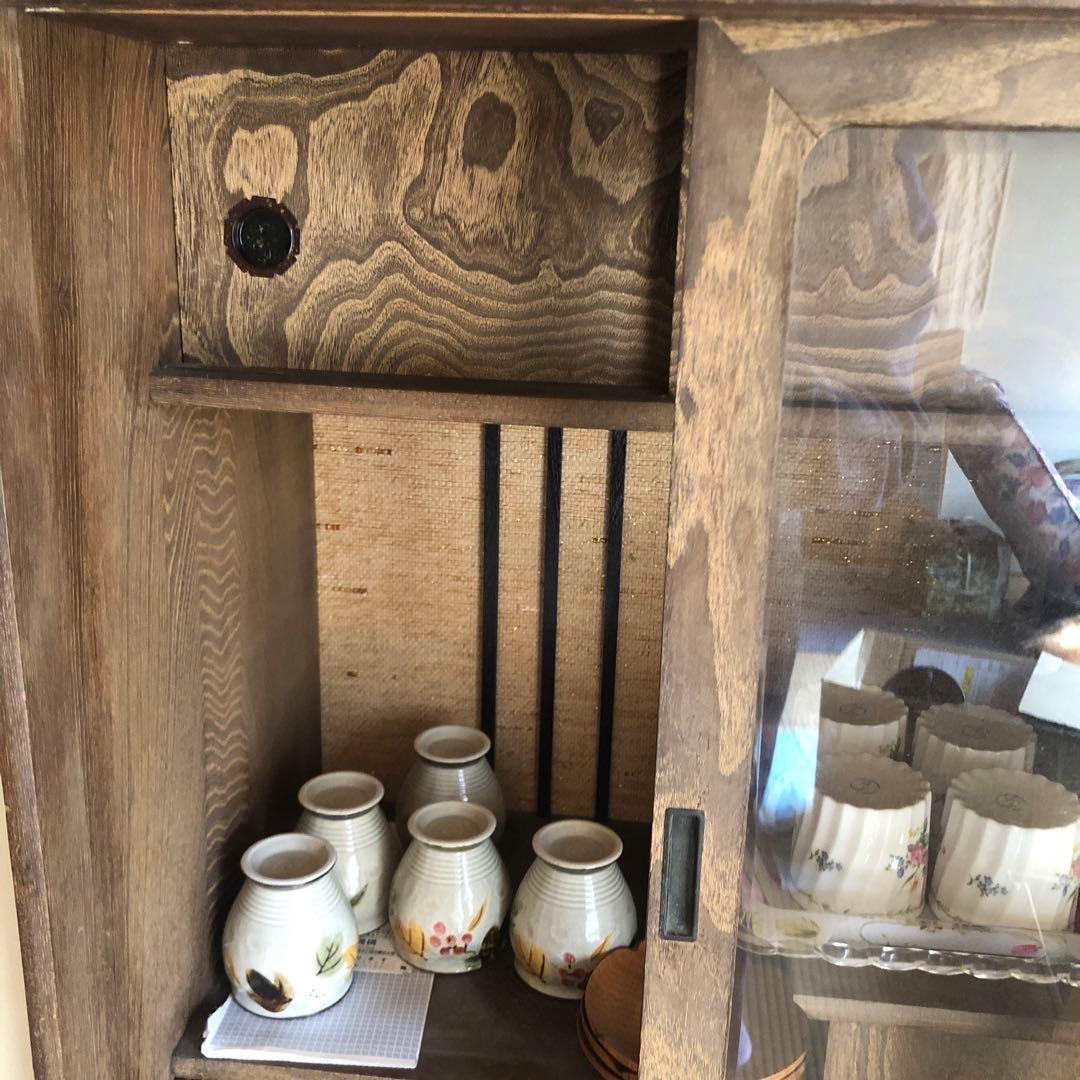 昭和　和家具 飾り棚 茶箪笥 食器棚アンティーク　ヴィンテージ　レトロ　和室