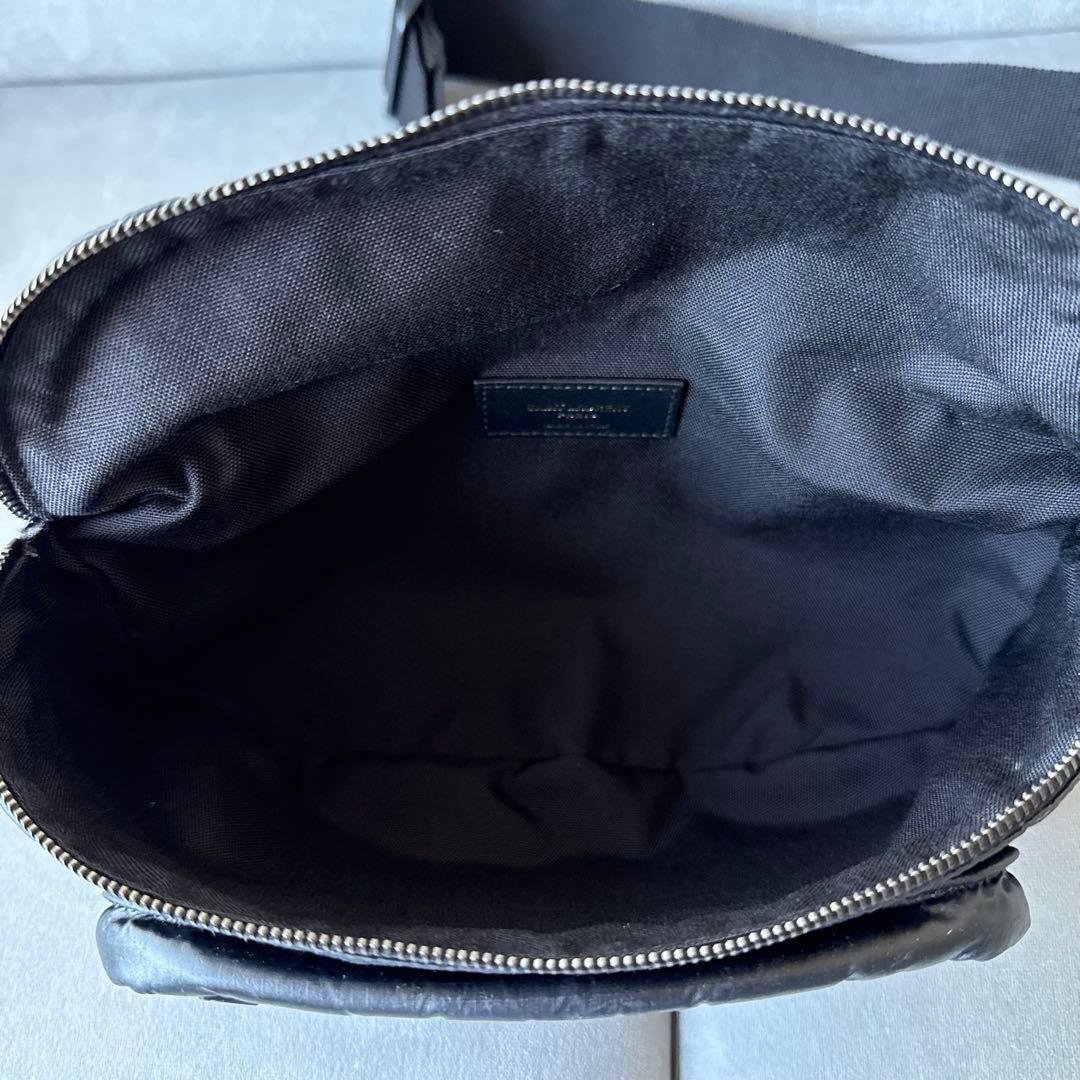 サンローランヌックスナイロン ウエストポーチ ボディバッグ ブラック