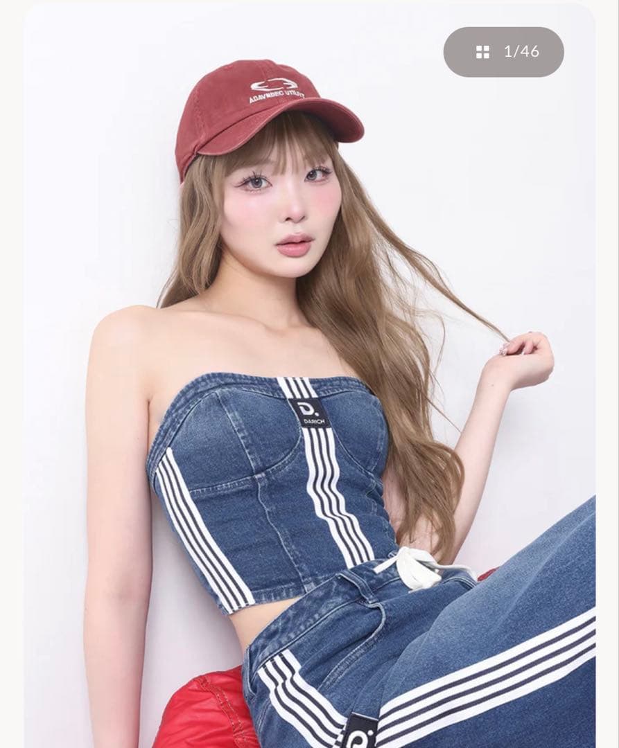 Darich リメイクライクデニムベアトップ