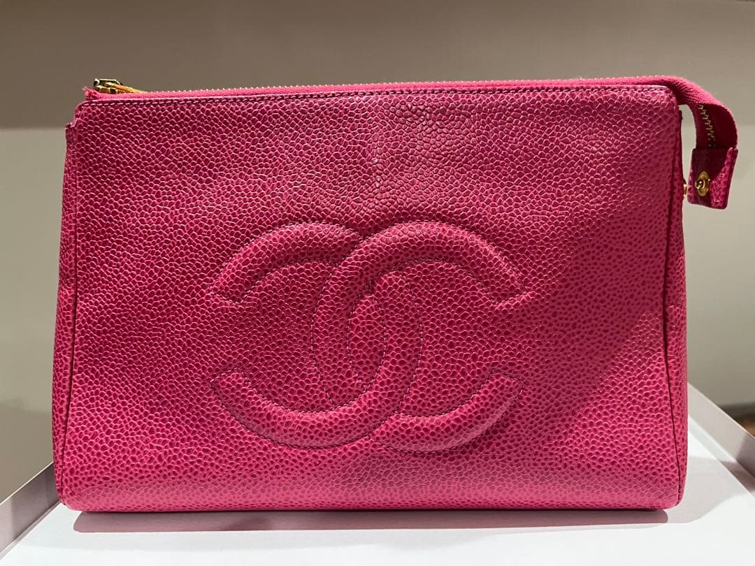 CHANEL ピンク　ポーチ
