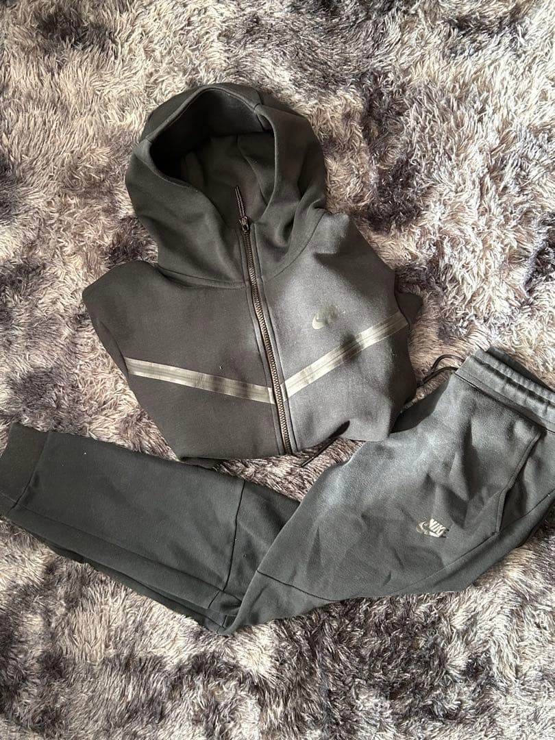 テックフリース セットアップ ブラック 旧テック