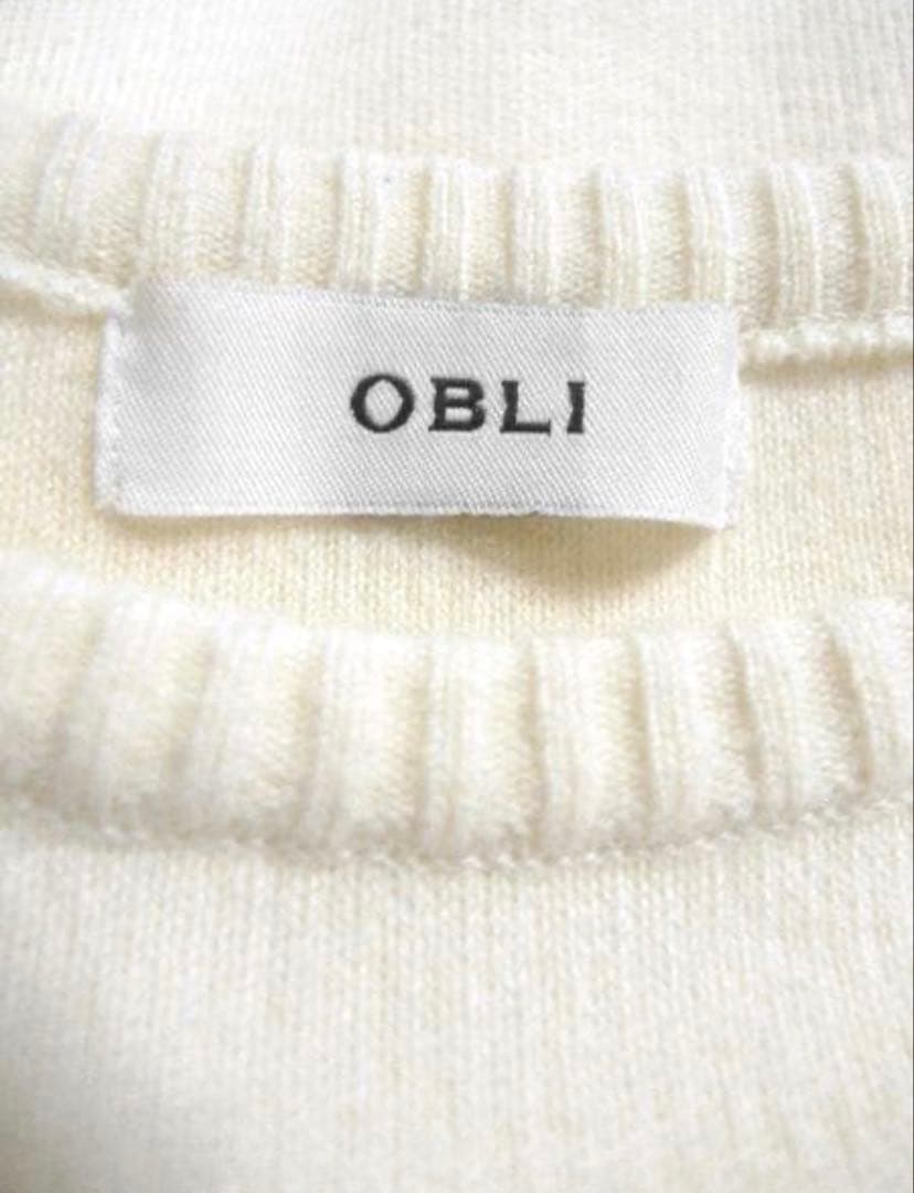 【coco】OBLI オブリ ボーダーニット パフスリーブ