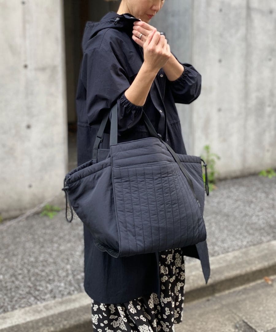 マザーズバック SOLPRESA キルティング ブラック