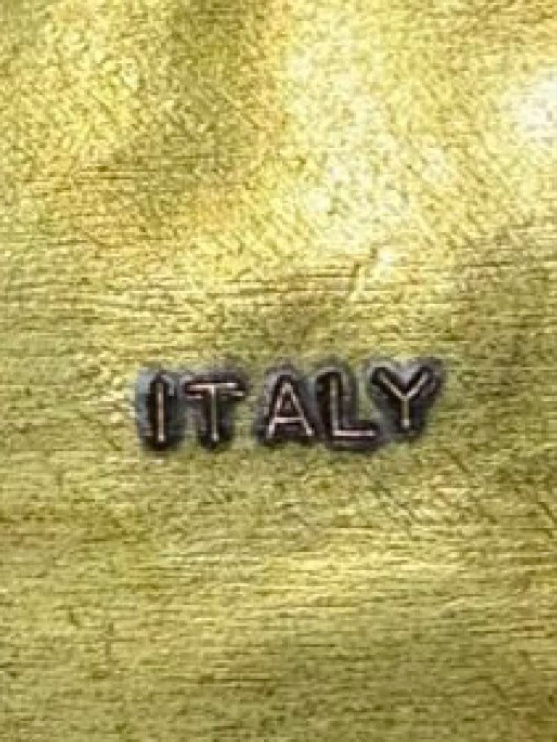 【アンティーク・素材不明・真鍮風】イタリア製 バスケット