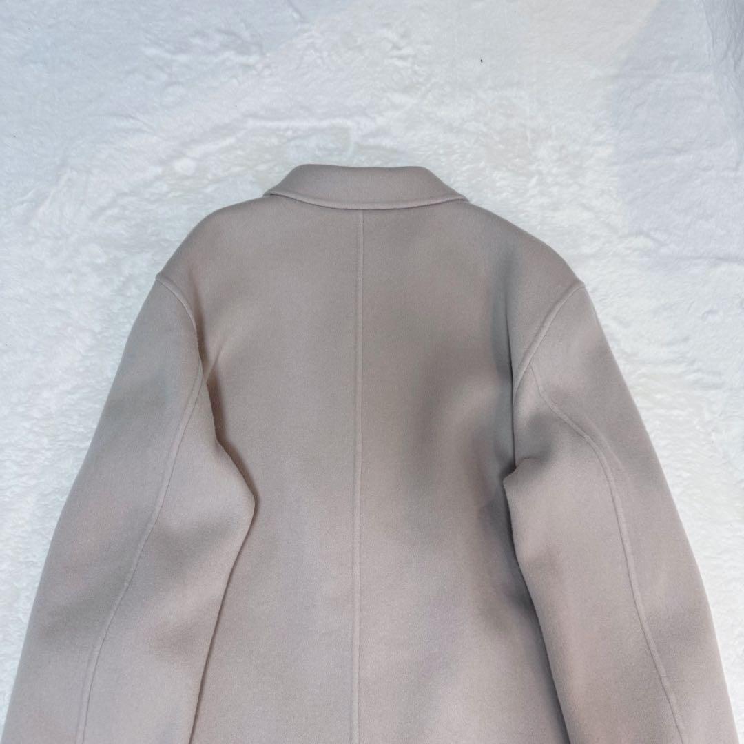 【極美品】セオリー カシミヤ ロングコート 現行ロゴ 近年モデル ベージュ　S