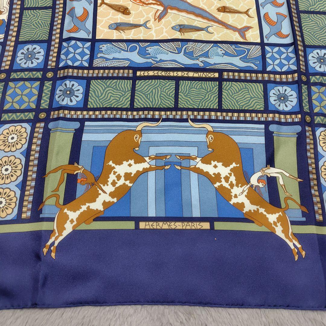 HERMES シルクスカーフ カレ90 海洋生物柄　美品♡