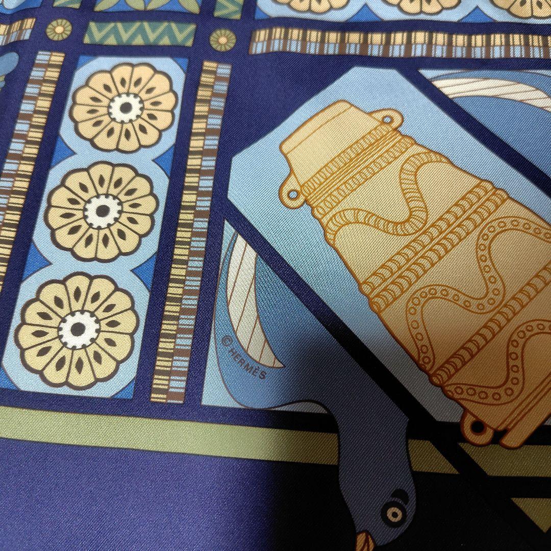 HERMES シルクスカーフ カレ90 海洋生物柄　美品♡