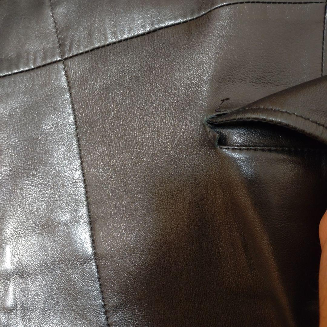 ポールスミス　ラムレザー　ステンカラーコート　M