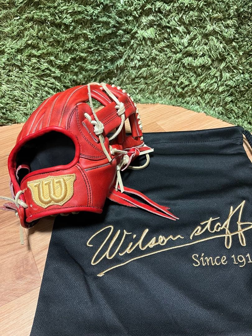 ウィルソンスタッフ デュアル 硬式内野手用DK型 Eオレンジ×キャメル