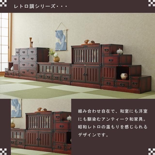 《新品・送料無料》《完成品》レトロ調　ガラス戸