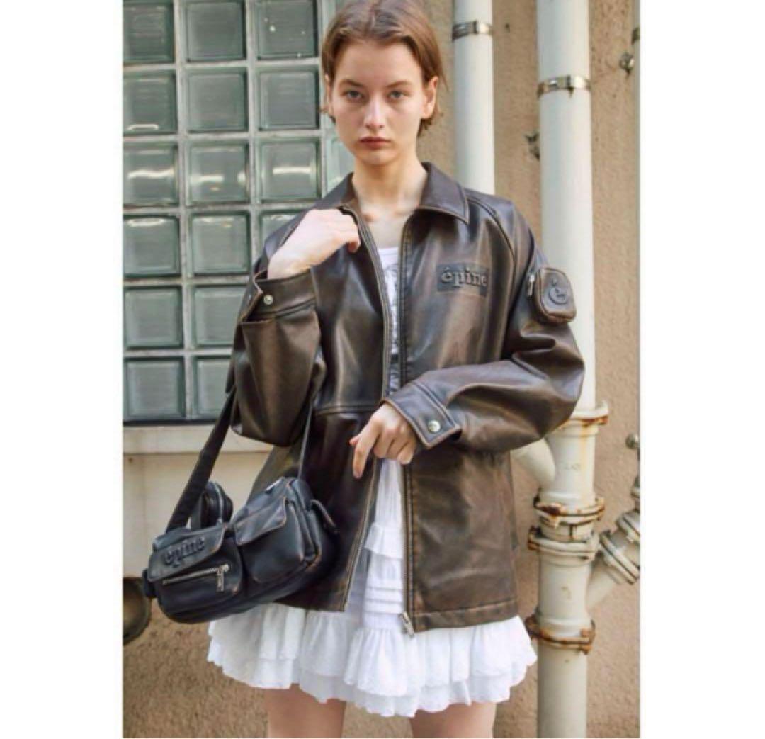 épine leather jacket brown epine