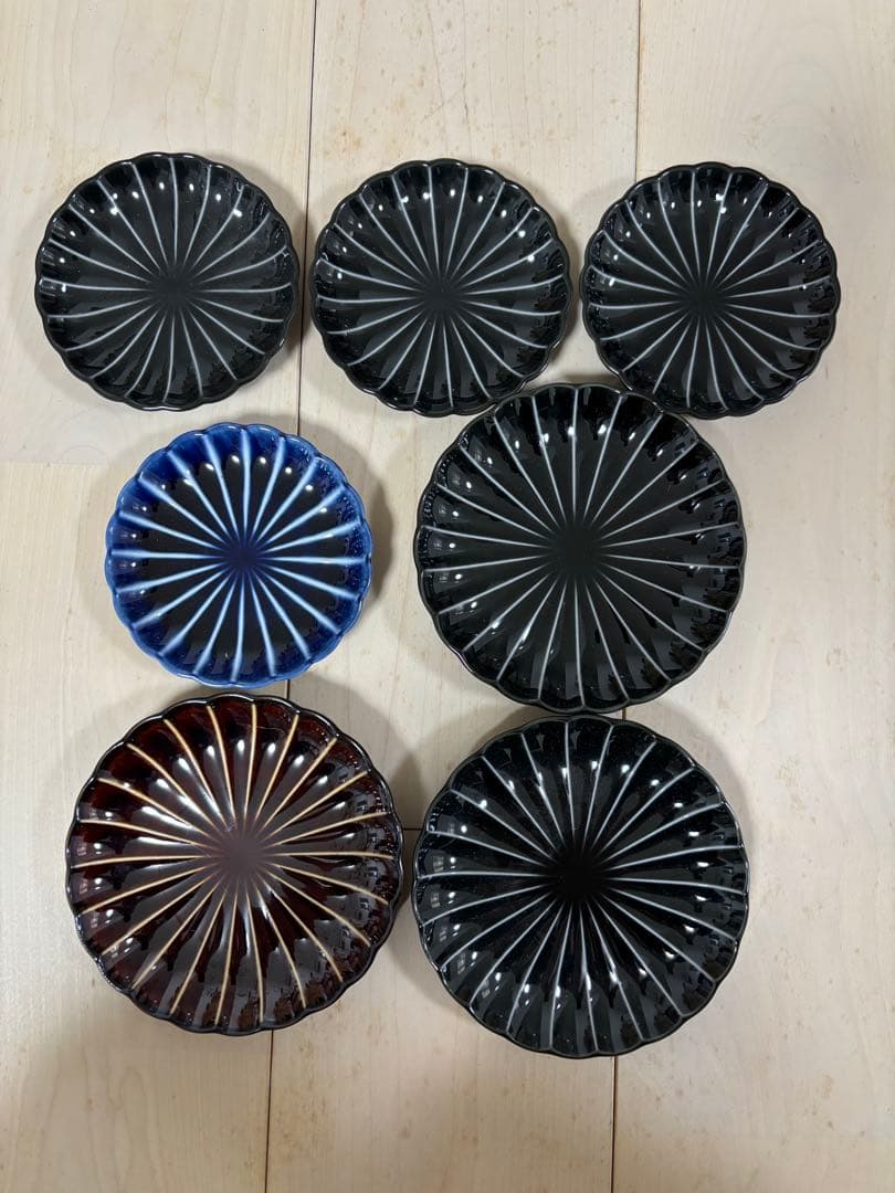 【新品】ぎやまん3寸✖︎4枚、4寸✖️3枚　7枚セット