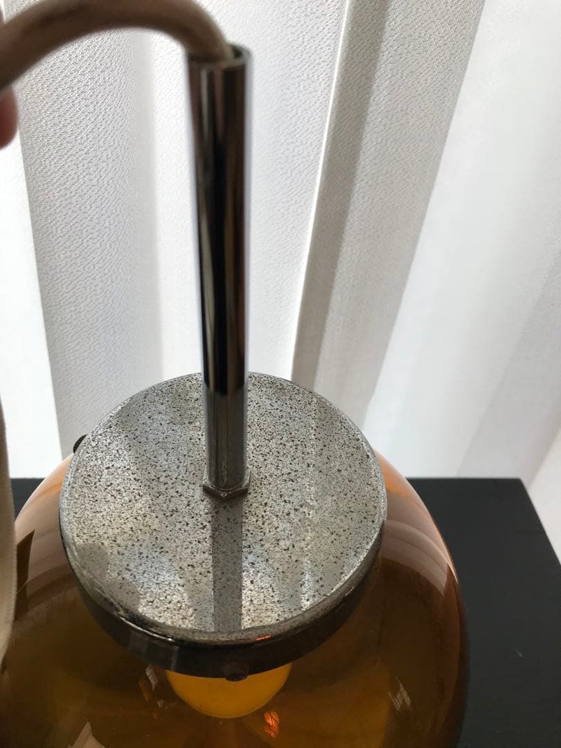 昭和 レトロ 照明 レトロ照明 アンバー ガラス ペンダントライト 吊り下げ照明