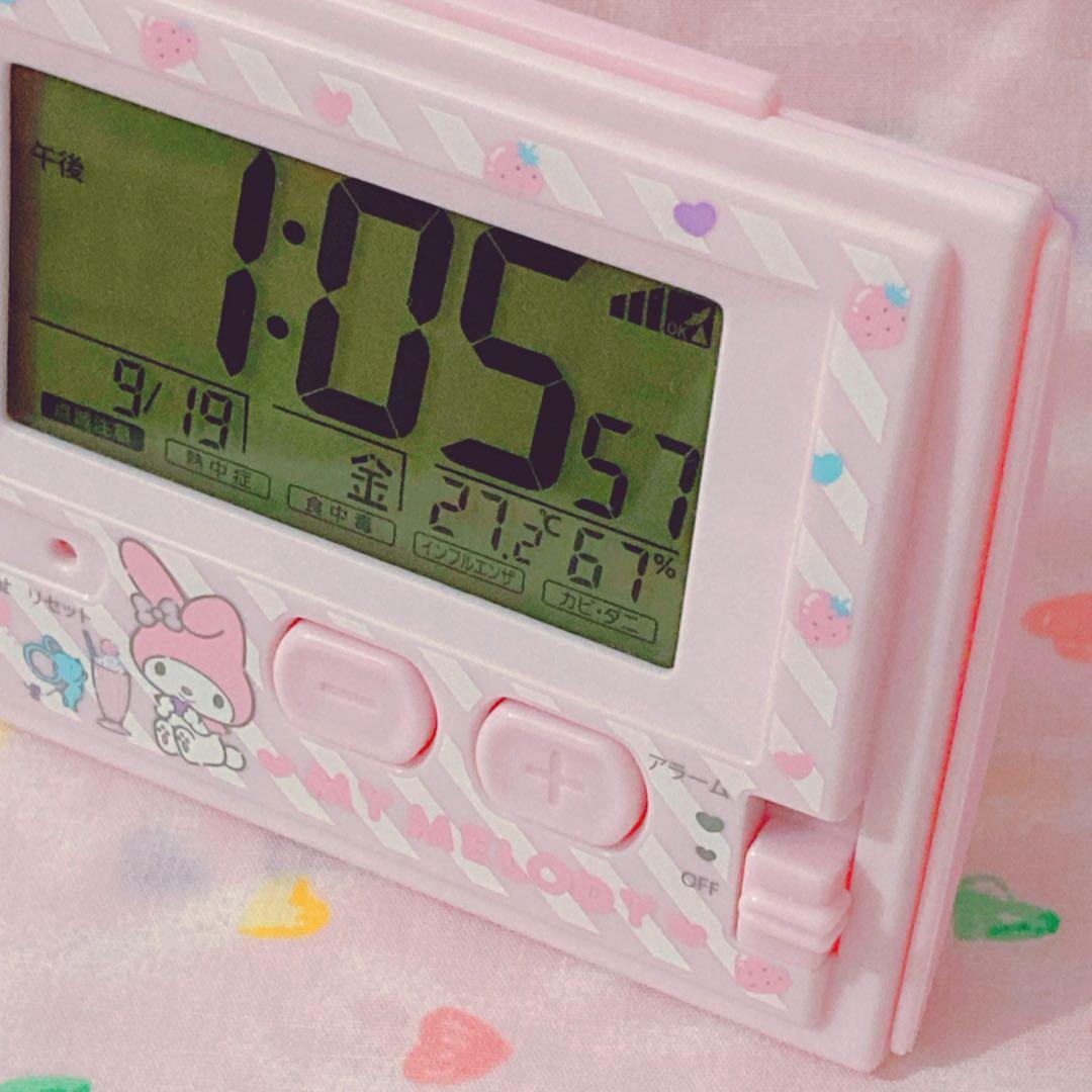 ♡マイメロディ 電波クロック デジタル目覚まし時計 サンリオ レトロファンシー♡